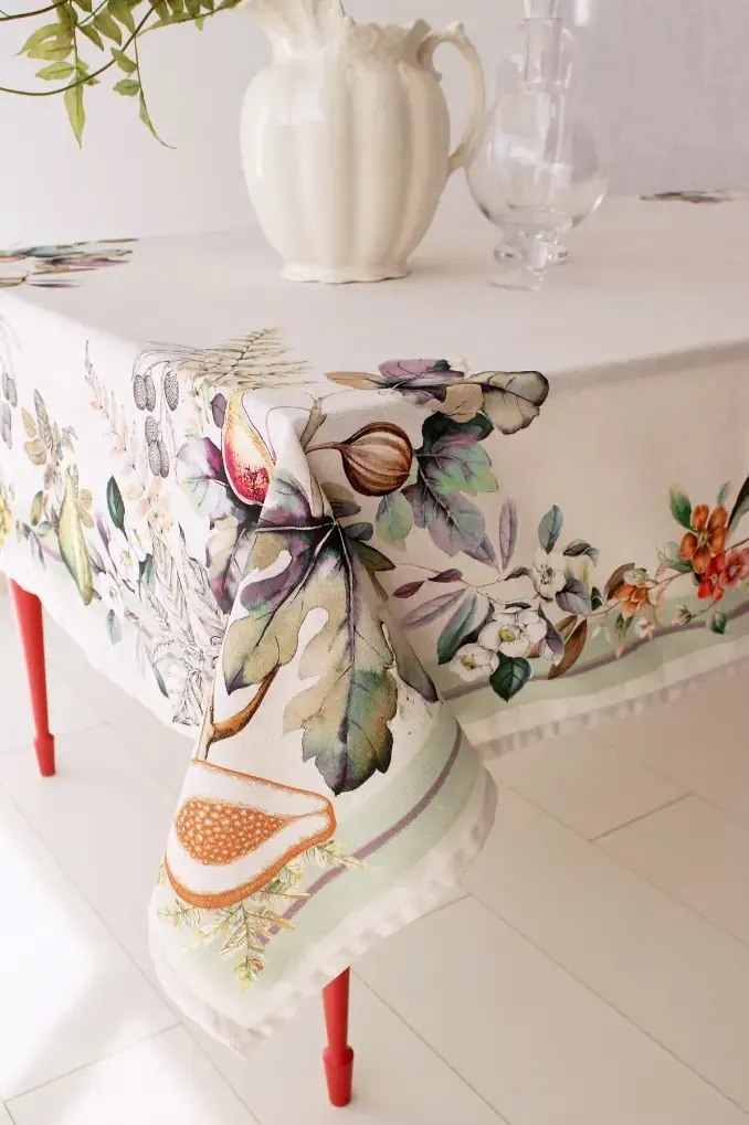 Mantel Digital Julia Sarga antimanchas de Castilla Textil
