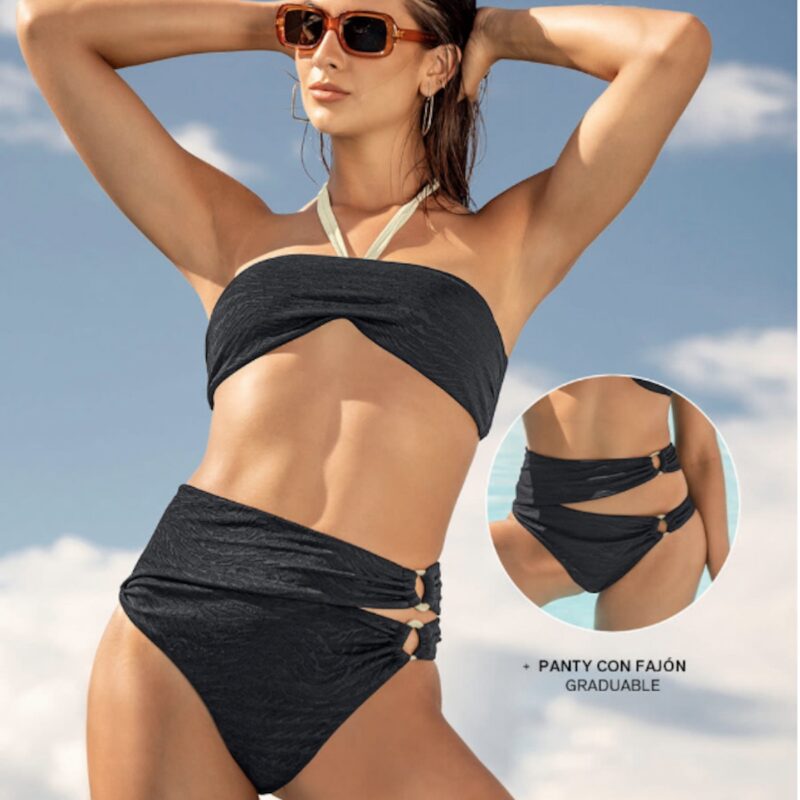 Bikini Bandeau Negro Leonisa