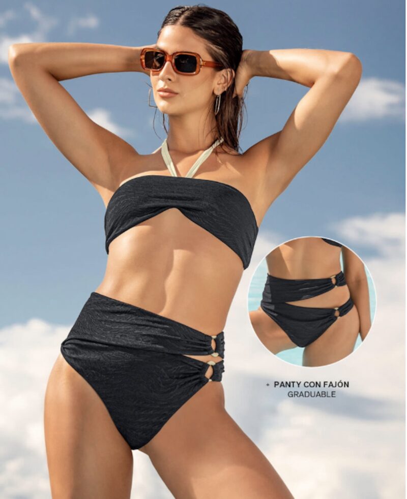 Bikini Bandeau Negro Leonisa