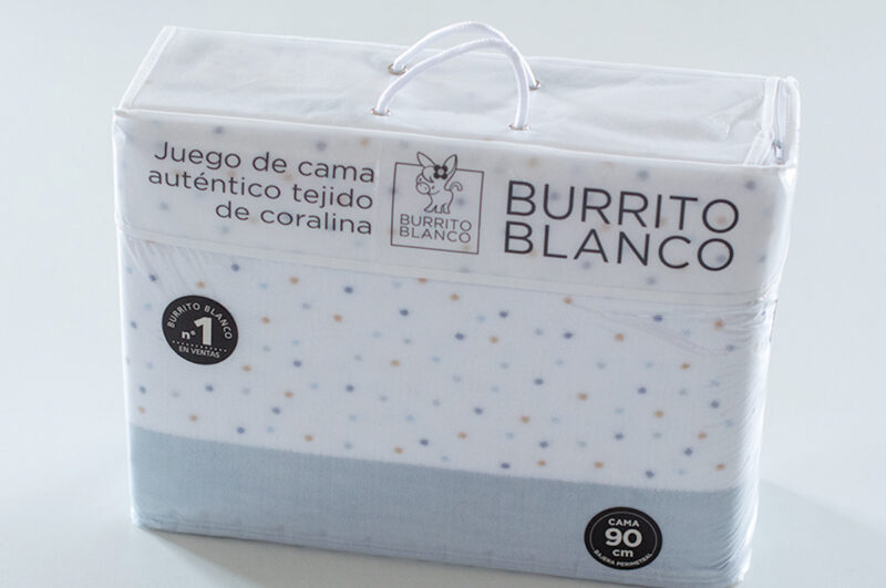 Juego de Sábanas Topitos Coralina Burrito Blanco