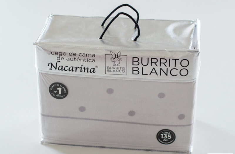 Sábana Nacarina Topos Burrito Blanco