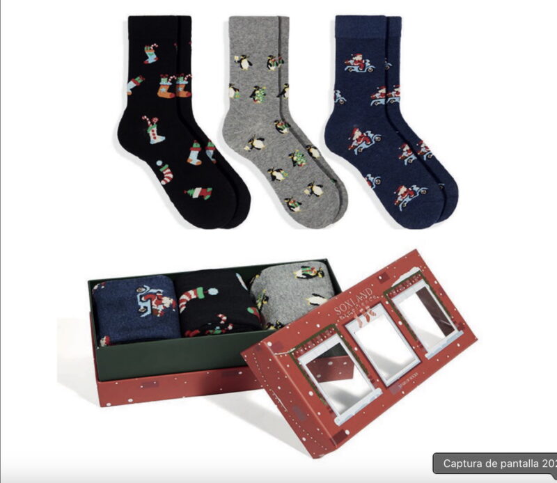 Caja Navidad Dos Pares Calcetines Soxland