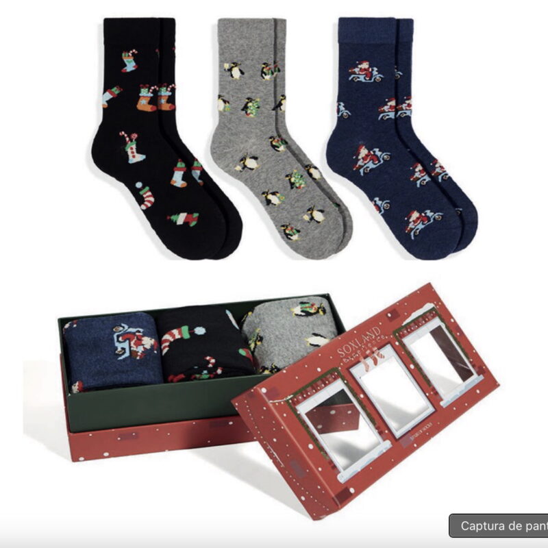 Caja Navidad Dos Pares Calcetines Soxland