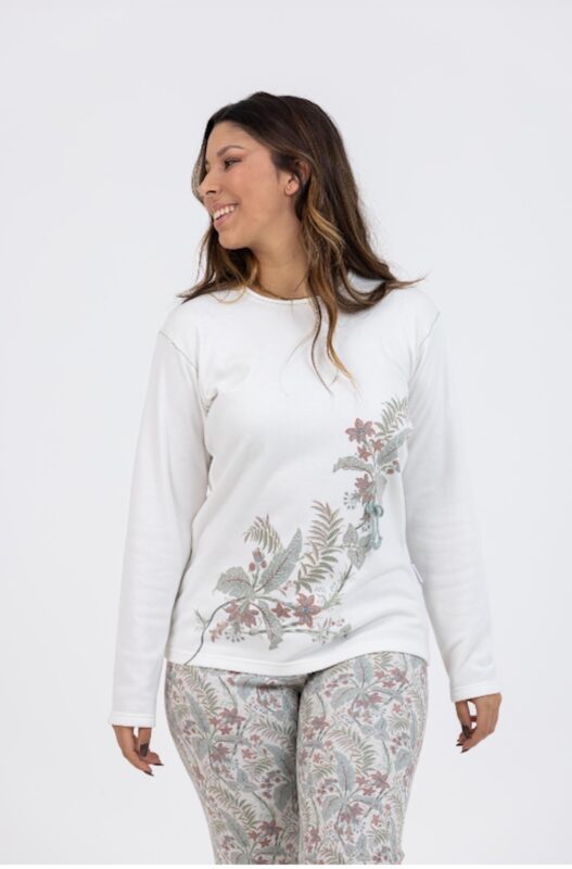 Pijama Floral GrIs Pelicam