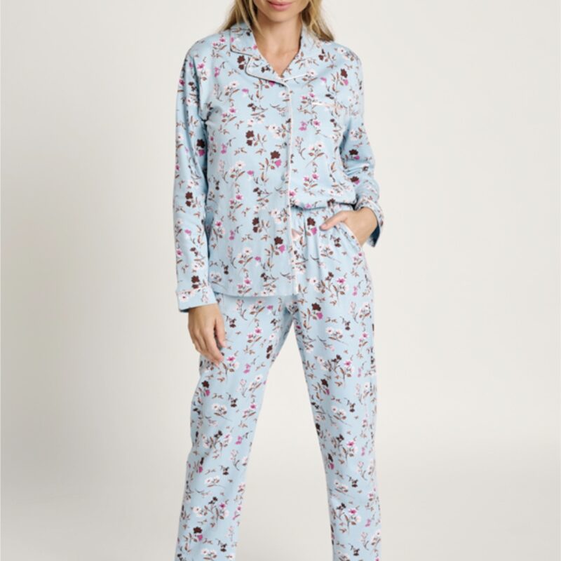 Pijama Camisero Floral Muydemi