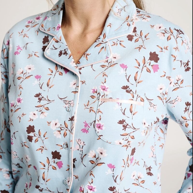 Pijama Camisero Floral Muydemi