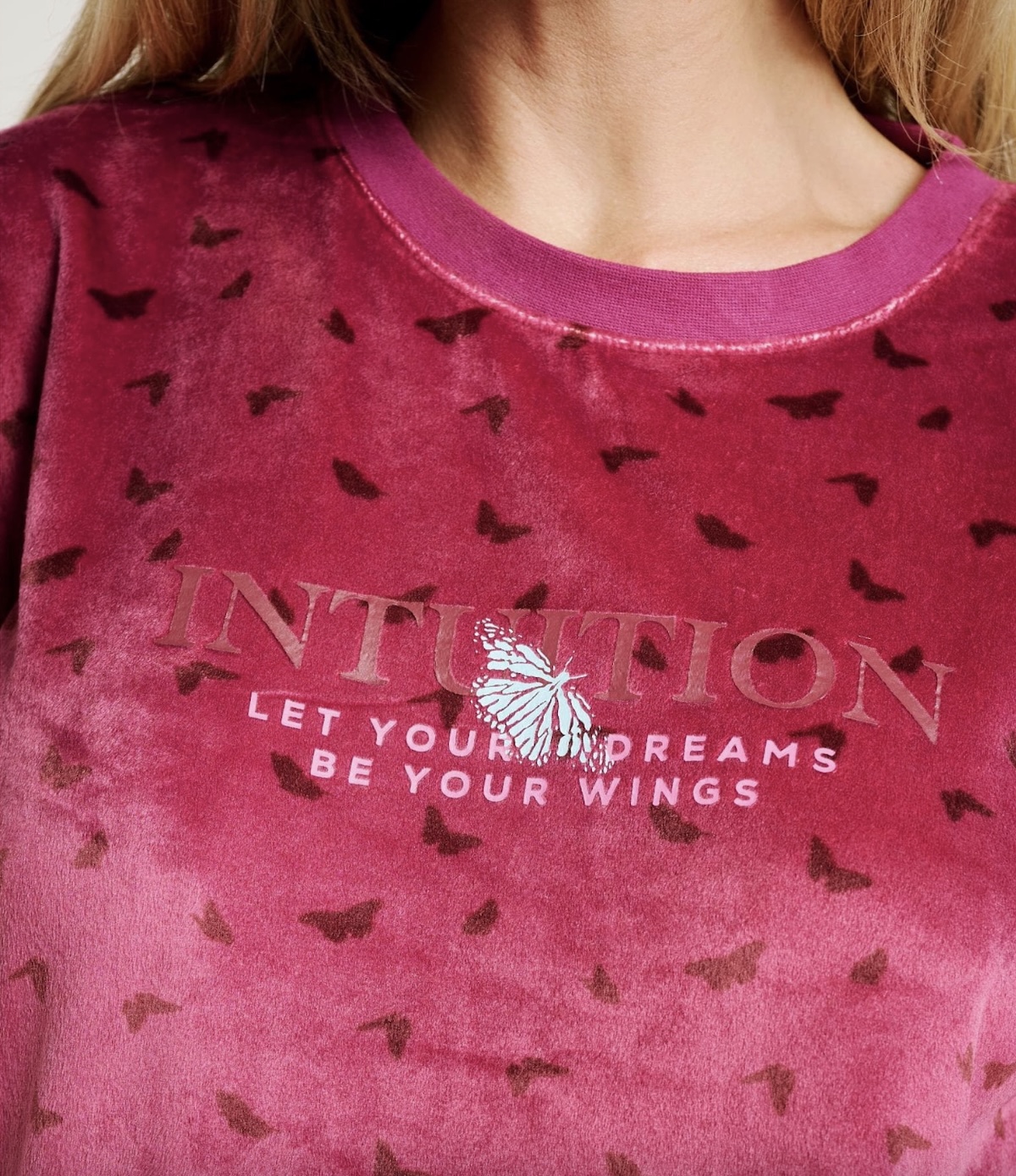 Pijama Terciopelo Granate Muydemi