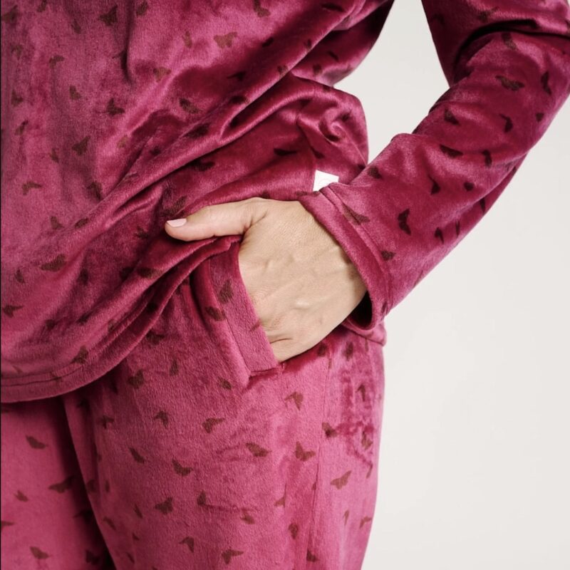 Pijama Terciopelo Granate Muydemi