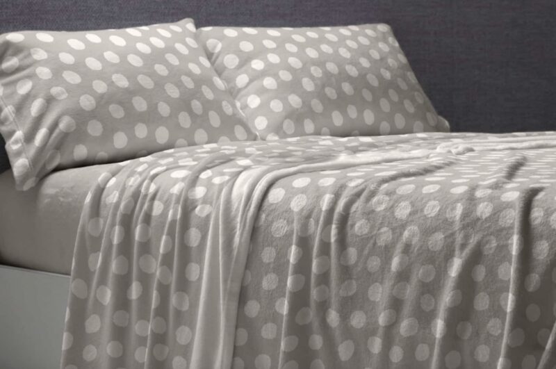 Juego de Sábanas Coralina Polka Burrito Blanco