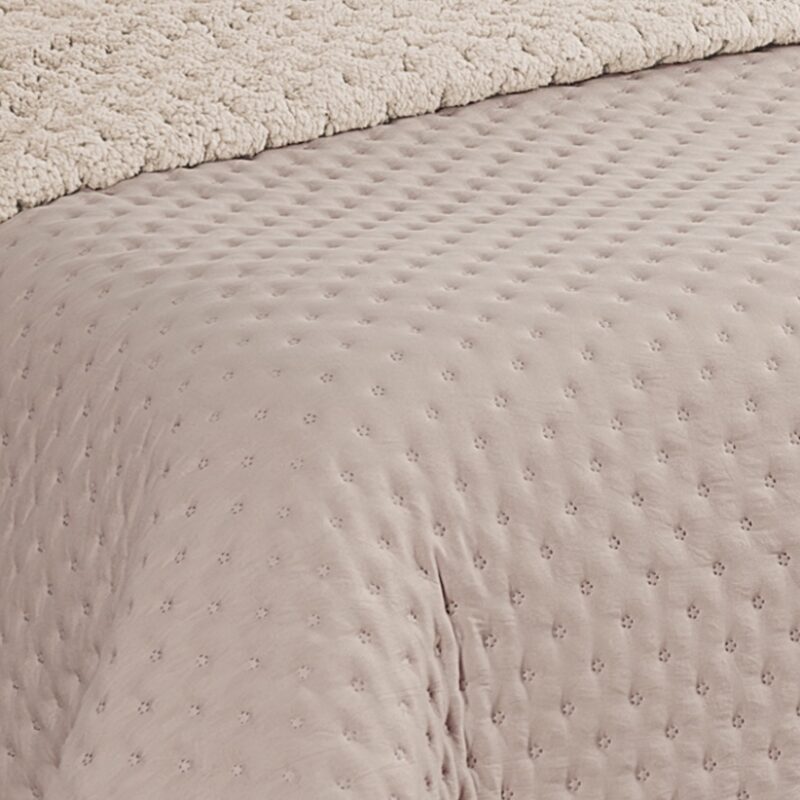 Colcha Sherpa taupe Llarbona Maia