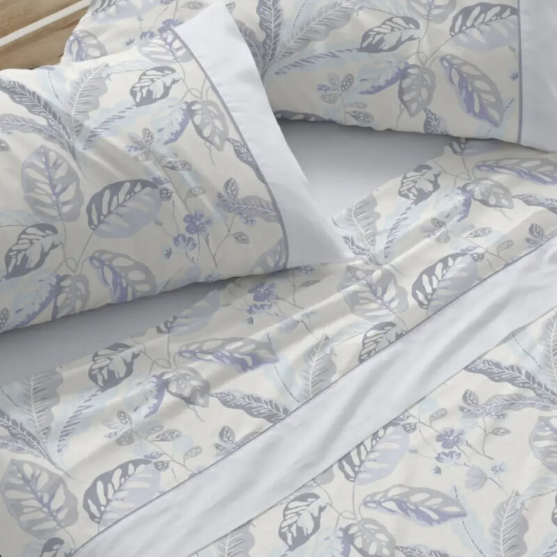 Juego de Sábanas Botánico Burrito Blanco