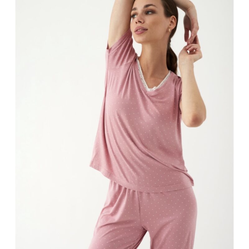 Pijama Rosa Manga Corta Promise