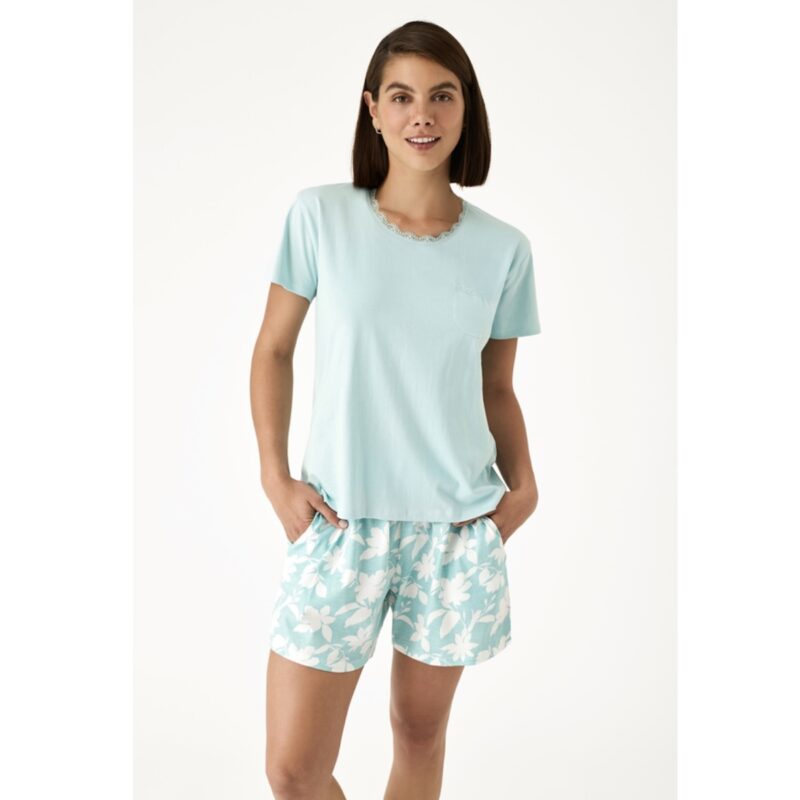 Pijama Verde Algodón Promise